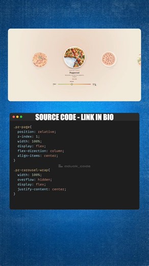 Build an Amazing 3D Pizza Carousel with HTML, CSS & JavaScript 🍕 | Creative UI Animation