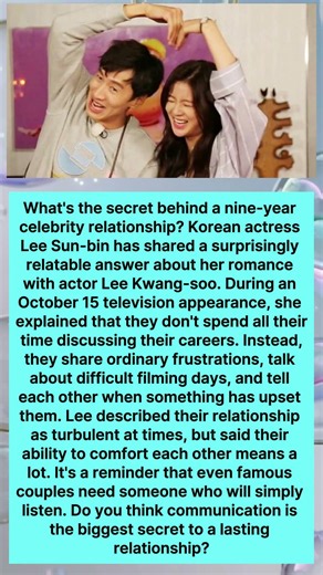 Lee Sun-bin Finally Reveals the Secret Behind Her 9-Year Romance With Lee Kwang-soo! ❤️