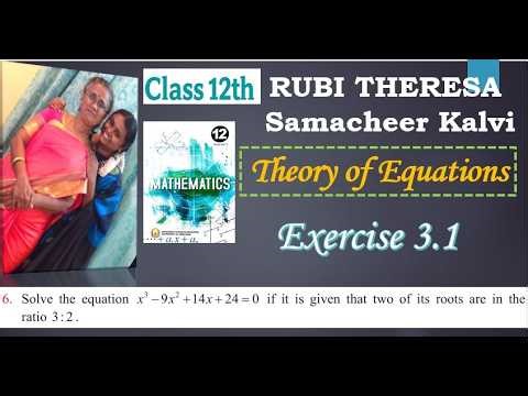 12th Samacheer Kalvi _ Theory of Equations _ Chapter 3 _ Exercise 3.1 _ Sum 6