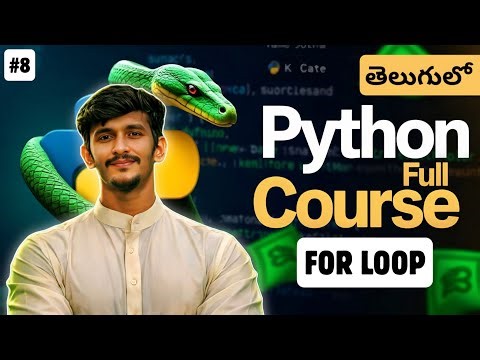 Python Full Course in Telugu | For Loop in Python | Video 8