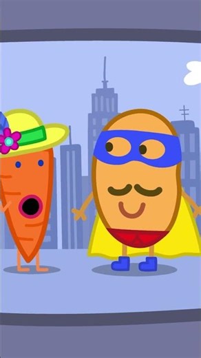 Eat Your 5 a Day with Super Potato 🥕🦸‍♂️ #shorts #peppapig
