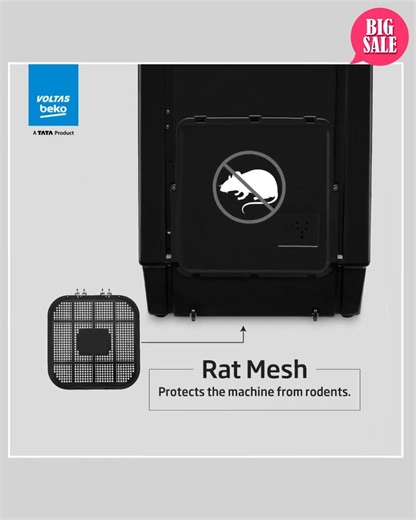 Voltas Beko, A TATA Product 7 kg 5 Star Eco Wash/Monsoon Dry Fully-Automatic Top-Load Washing Mac...