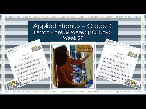 Applied Phonics - Grade K Week 27