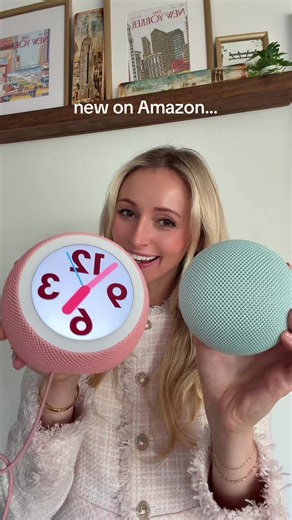 POV: your home just got an upgrade ✨ meet the new Echo Dot AND Echo Time. Echo Dot brings fuller sound deeper bass with a built-in smart home hub, and Echo Time is Amazon's first Alexa alarm clock with a sunrise wake-up light and smart alarms that actually work with your sleep. and... these colors?? #EchoDot #EchoTime #newtech #smarthome #amazonalexa