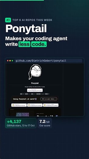 Ponytail Gained 4,137 GitHub Stars in 5 Days