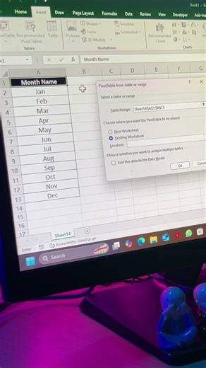 🔥🔥Advance Excel Trick✨Create month name Sheet in Sec. #shorts #advanceexcel #excel #computer