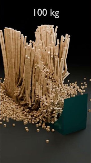 Can the Ball Make It Through 20,000 Cube's? #physics #simulation #satisfying #destruction