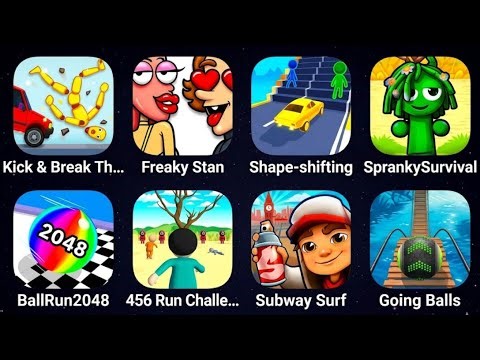 Kick& break the ragdoll,freaky stan,Roblox,spranky survival,shape shifting, Subway surf,Going ball