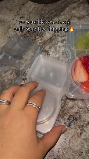 $7.19 free shipping 🔥 these reusable containers are a must for sauces, snacks, lunch & more definitely get yours linked below ⬇️ #fyp #tiktokshopcreatorpicks #tiktokshopmothersday #tupperware #containers