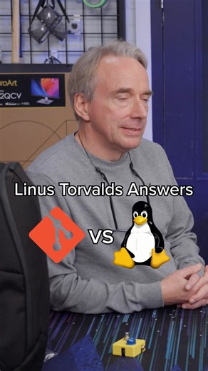 Linus Tech Tips on Instagram: "Linus Torvalds answers if he likes git or Linux more"