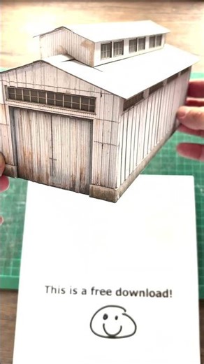 Free printable model railway building #hoscale #modeltrains #nscale