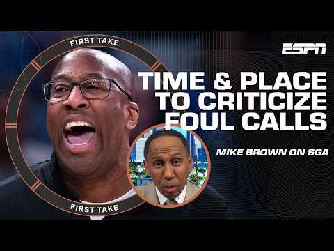 Stephen A. RESPONDS to Mike Brown calling SGA a 'tough cover' 🤔 'It's about the timing' | First Take