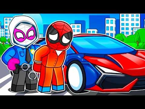 Spiderman was ARRESTED in Roblox Driving Empire!