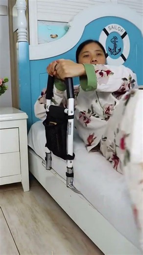 Product Link in Bio ( # 2281 ) ✅ Height-Adjustable Elderly Bedside Anti-Fall Protection Tool