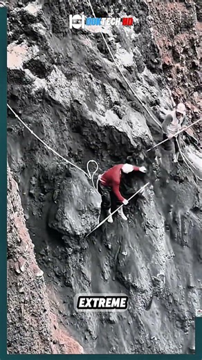 Extreme Mining: Dangerous High-Altitude Stone Extraction