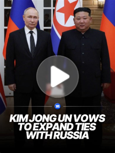 North Korean leader Kim Jong Un said he would ‘expand and deepen’ joint work with Russia in a message to Russian President Vladimir Putin, state media reported. In a reply sent to Putin's congratulations for North Korea's 78th founding anniversary, Kim said Pyongyang's government had a firm will to broaden cooperation with Russia ‘in a comprehensive way’ based on friendship, mutual assistance, and what he described as the countries' alliance relations. #kimjongun #northkorea #russia #putin