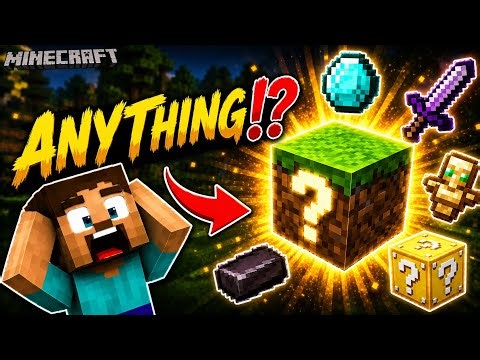 Minecraft But Blocks Drop ANYTHING!? 😱🔥