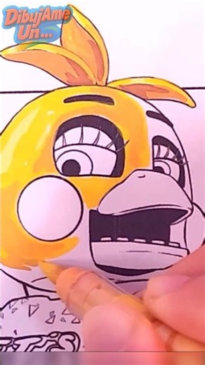 Drawing Toy Chica & Nightmare Chica #fivenightsatfreddy la pelicula #fnaf #drawing #shorts #dibujo