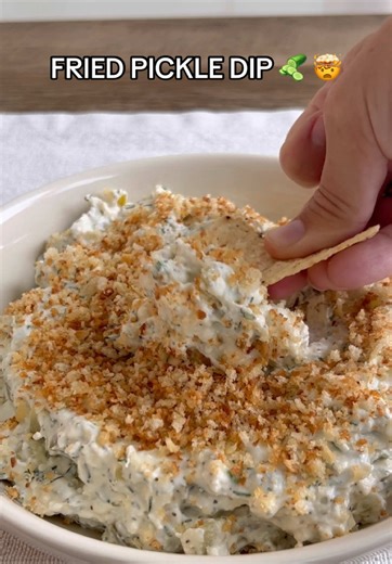 The most INSANE fried pickle dip every chip needs 🥒🤯 #Kroger #PickleDip #FriedPickleDip #EasyAppetizers