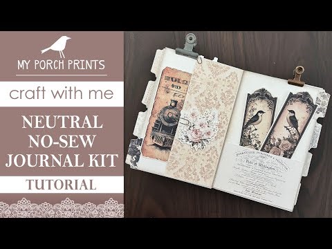 EASY Beginner Friendly Neutral No-Sew Junk Journal 🤍 | Junk Journal January | Tutorial 167