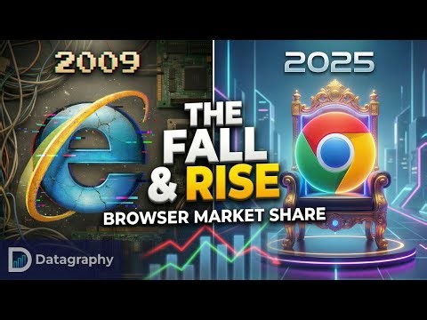 Most Popular Browsers (2009 - 2025): The Fall of a Giant