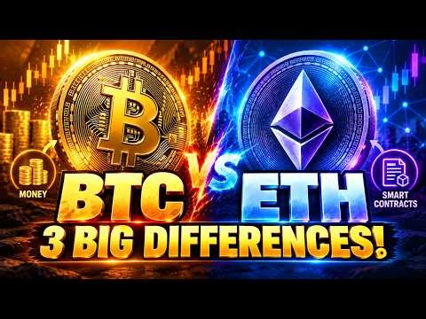 Bitcoin vs Ethereum: 3 Biggest Differences Explained Simply