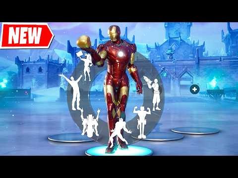 NEW Iron Man (MCU) Doing Funny & Broken Built-In Emotes! (Fortnite)