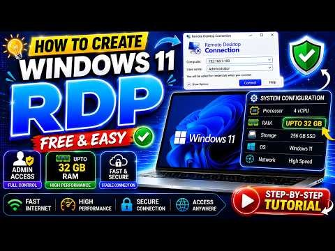 How to Create a Windows 11 RDP (32GB RAM) | Step-by-Step Setup Guide 2026