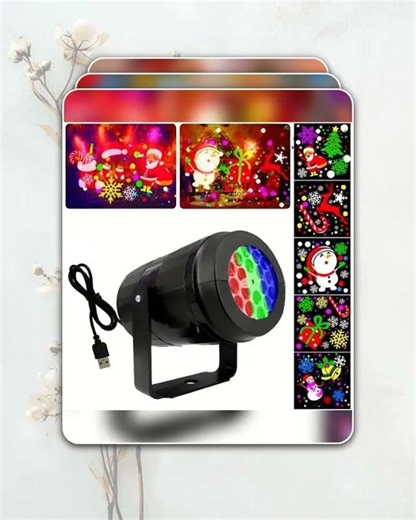 Snowflake Christmas Laser Projector: 16 patterns