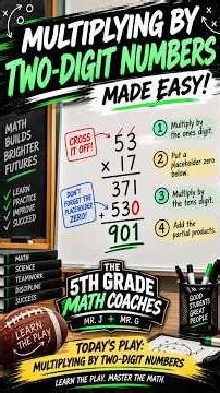 Multiplying by Two-Digit Numbers Made Easy! | 5th Grade Math 🏈
