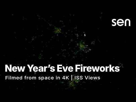 New Year’s Eve Fireworks | Filmed in 4K from the International Space Station