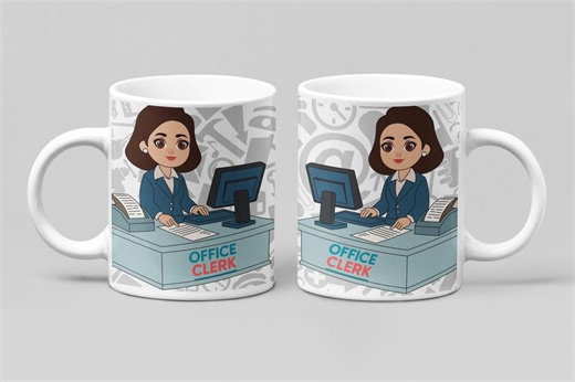 Office Worker Gift for Her | Funny Desk Job Present | Office Clerk Mug - Etsy Canada