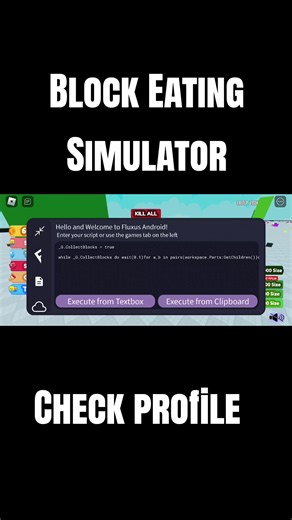 #roblox #script Block Eating Simulator