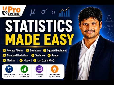 Statistics for Data Science in Python | Mean, Median, Mode, Variance & Standard Deviation Explained