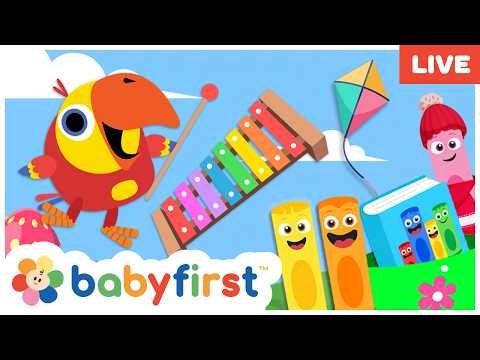Larry Surprise Eggs & Color Crew | Toddler Learning Video | Learn Colors & First Words | BabyFirst