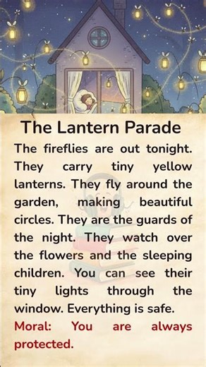 The Lantern Parade 💡🌌 | Feel Safe and Protected | Bedtime Story #shorts #readingeanglish