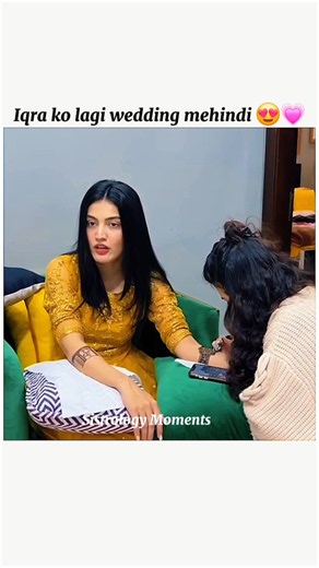 Iqra got her wedding mehndi applied 😍💗#sistrology