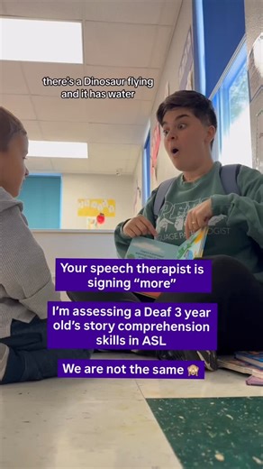 Only 0.003% of speech therapists report fluency in ASL.. and you found one right here! We aren’t just doing “more please” — it’s full, robust, language immersion! Every Deaf child deserves access to ASL, Deaf role models, and language intervention that fits their needs. So why don’t more professionals learn to sign? | Rise & Sign