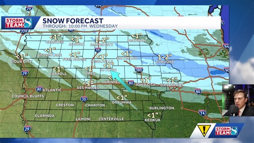 Join us for a live conversation with Storm Team 8 Meteorologist Jon Rivas. We will go over the 8 day forecast and answer any questions. Snow fell overnight leading to some partially covered roads for the northern half of the state this morning. The winds are calm now, so the light and fluffy snow on the ground will not be blown around for the morning commute. A cold front will bring more snow showers and strong winds for the afternoon. The snow accumulations won’t be much, but with the strong wi