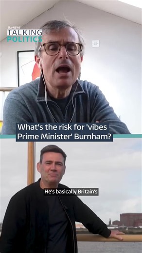 What’s the risk of ‘vibes Prime Minister’ Burnham? Tom Bradby and Robert Peston discuss on the latest episode of Talking Politics, watch now on YouTube, ITVX or wherever you get your podcasts. #politics #itvnews #burnham