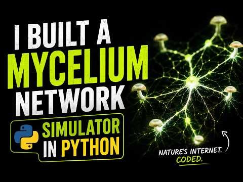 I built a mycelium network simulator in Python - no sound
