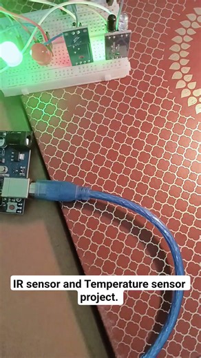 IR sensor and Temperature sensor project. #remix #arduino #lifeisbutadream #whowillbemylifepartnert.