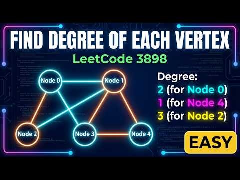 LeetCode 3898 | Find the Degree of Each Vertex 🔥 Graph Problem Explained | Step-by-Step Solution