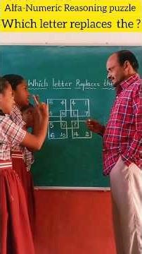 Alpha-Numeric Reasoning puzzle.Letter-Number pattern puzzle.#braintest #maths #innovative learning.