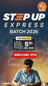 StepUp Super Express Batch 2026 – 6-Month UPSC Fast-Track Programme | Enrol Now