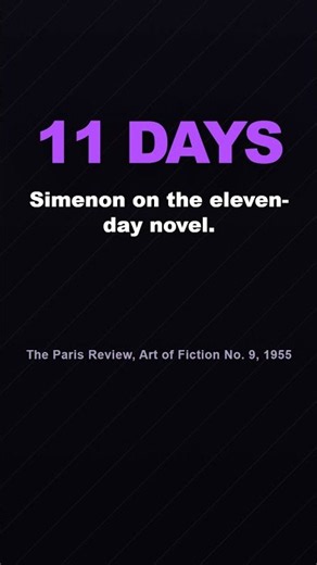 Georges Simenon Crossed Off His Calendar in Crayon. One Day, One Chapter.