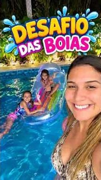 E teve desafio das boias na piscina
