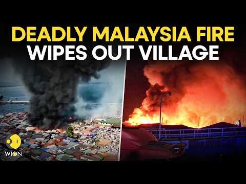 Deadly Malaysia Fire Disaster: 1,000 Stilt Homes Burned | 9,000 Displaced in Sabah Inferno | WION