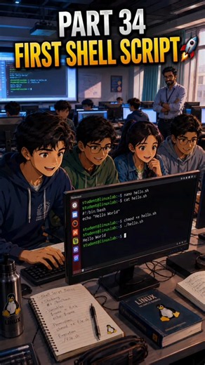 First Shell Script in Linux 💻🚀 | Engineering Life PART 34
