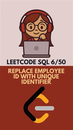 LeetCode 6/50, 1378: Replace Employee ID With Unique Identifier #sql #trending #dataanalytics